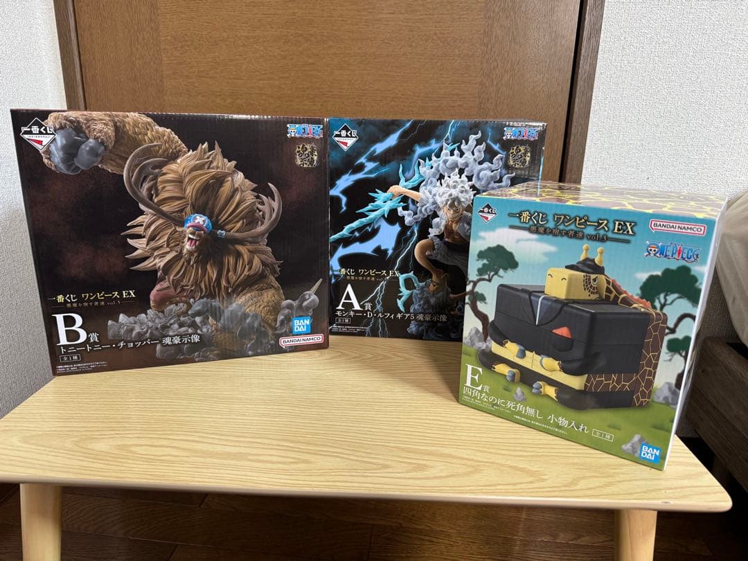 一番くじワンピース悪魔を宿す者達 A賞 ルフィ ギア5 B賞チョッパーＥ賞カク