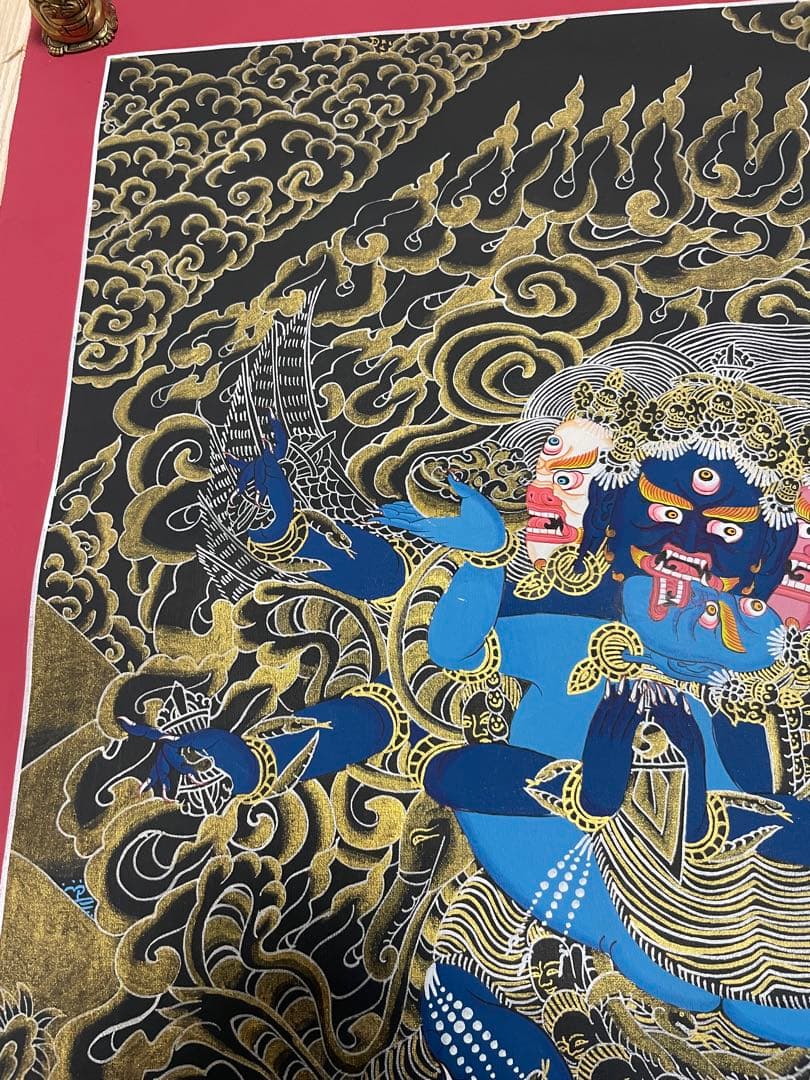 《 チベット密教　1点物 》 手描き　曼荼羅　バジュラキロア　秘仏　仏教　密教