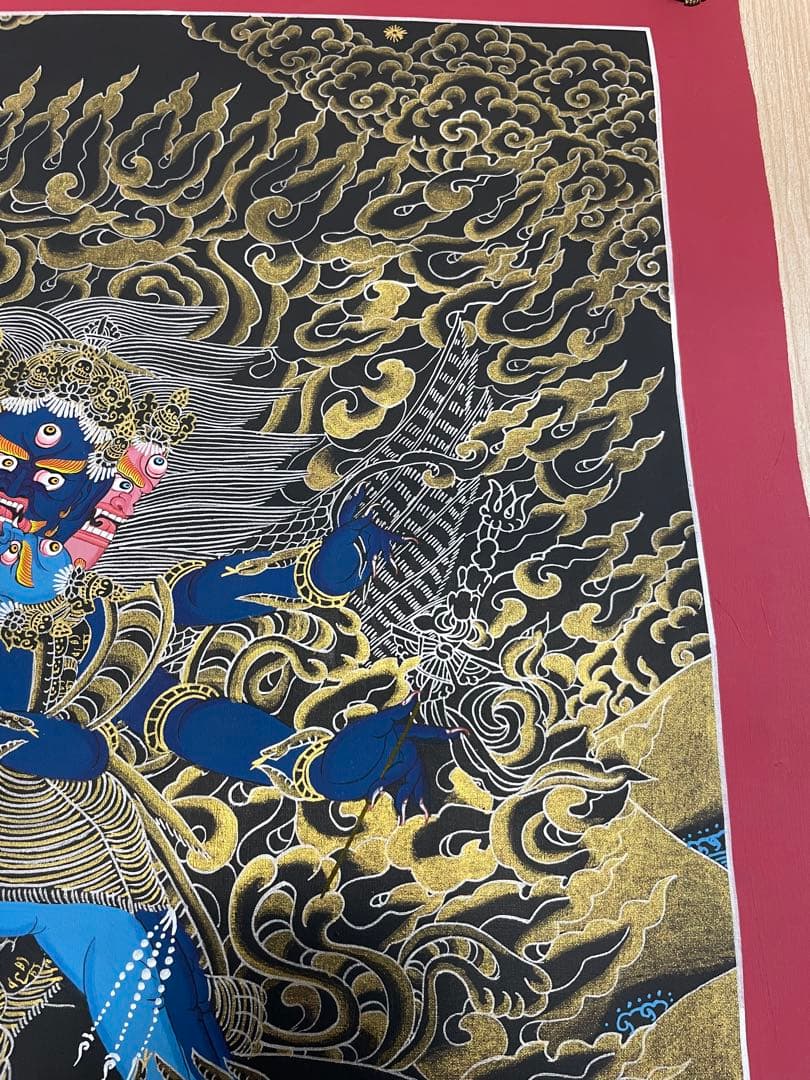 《 チベット密教　1点物 》 手描き　曼荼羅　バジュラキロア　秘仏　仏教　密教