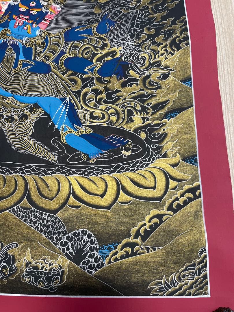 《 チベット密教　1点物 》 手描き　曼荼羅　バジュラキロア　秘仏　仏教　密教