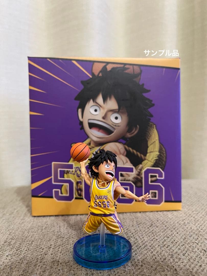 ワンピース ルフィx NBAレイカーズコラボフィギュア バスケットボール