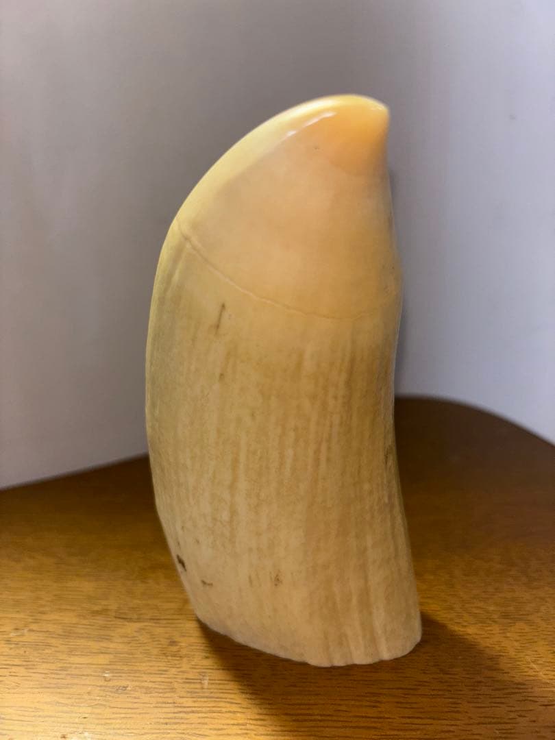 マッコウ鯨の歯 彫刻 玉峰 •七福神のうち(恵比寿、大黒天)の二体