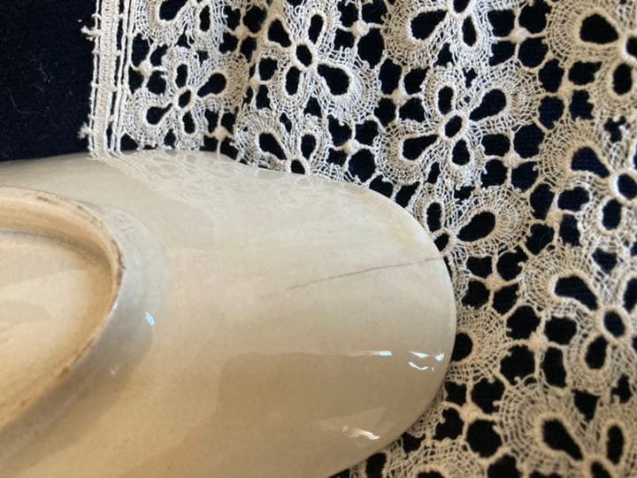 フランスアンティーク クレイユモントロー 枯れた シェル型ラビィエ