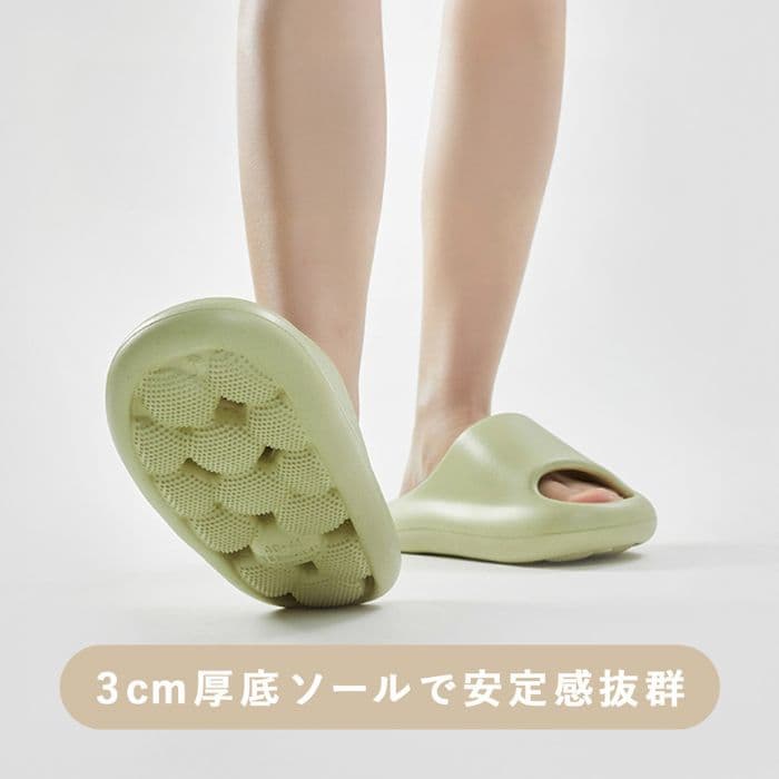 新品 人気No1］健康サンダル 足ツボ クッション ブラック 23-23.5