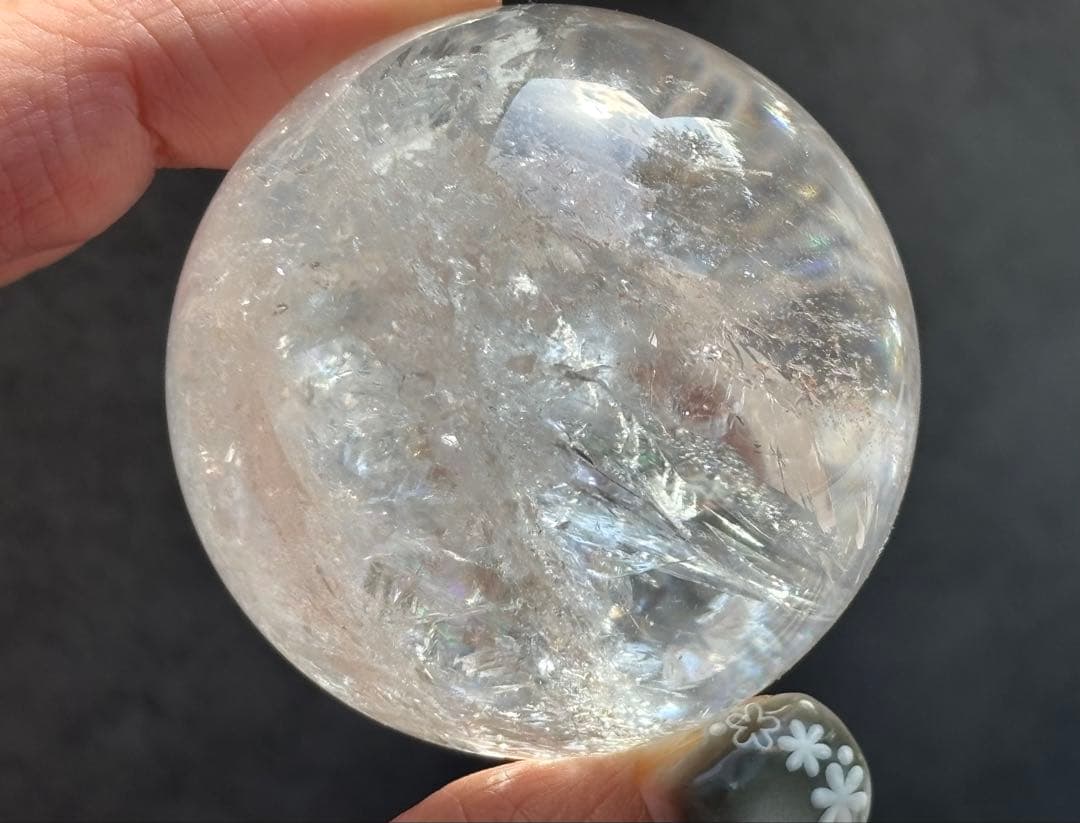 《ピンククリアクォーツ＊ピンクファイヤークォーツ小サイズスフィア》