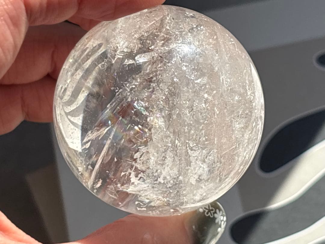 《ピンククリアクォーツ＊ピンクファイヤークォーツ小サイズスフィア》