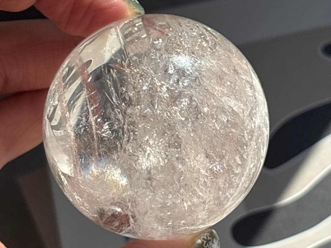 《ピンククリアクォーツ＊ピンクファイヤークォーツ小サイズスフィア》