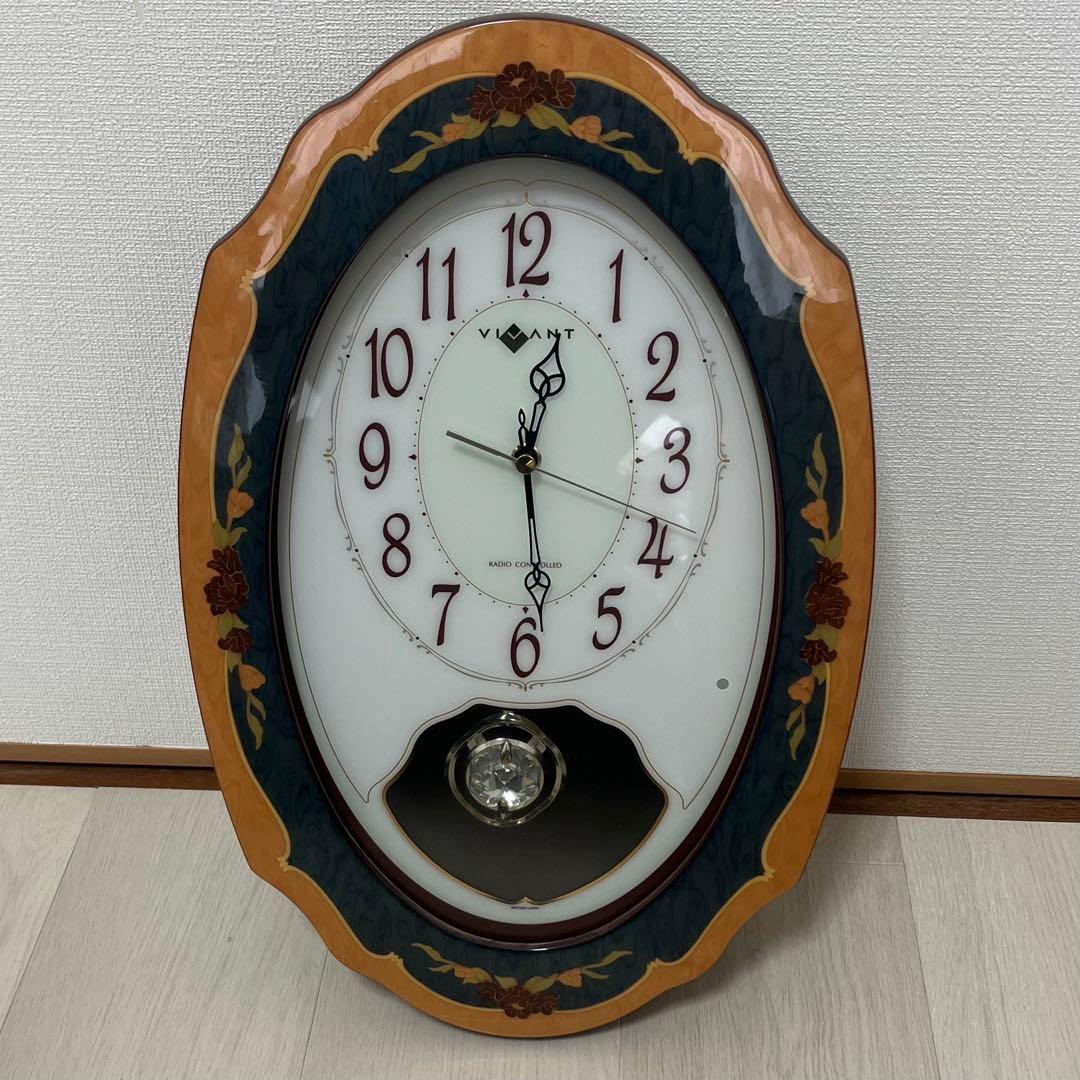 掛時計 RHYTHM リズム PM-DHT2 4MN416JA 電波時計 振子