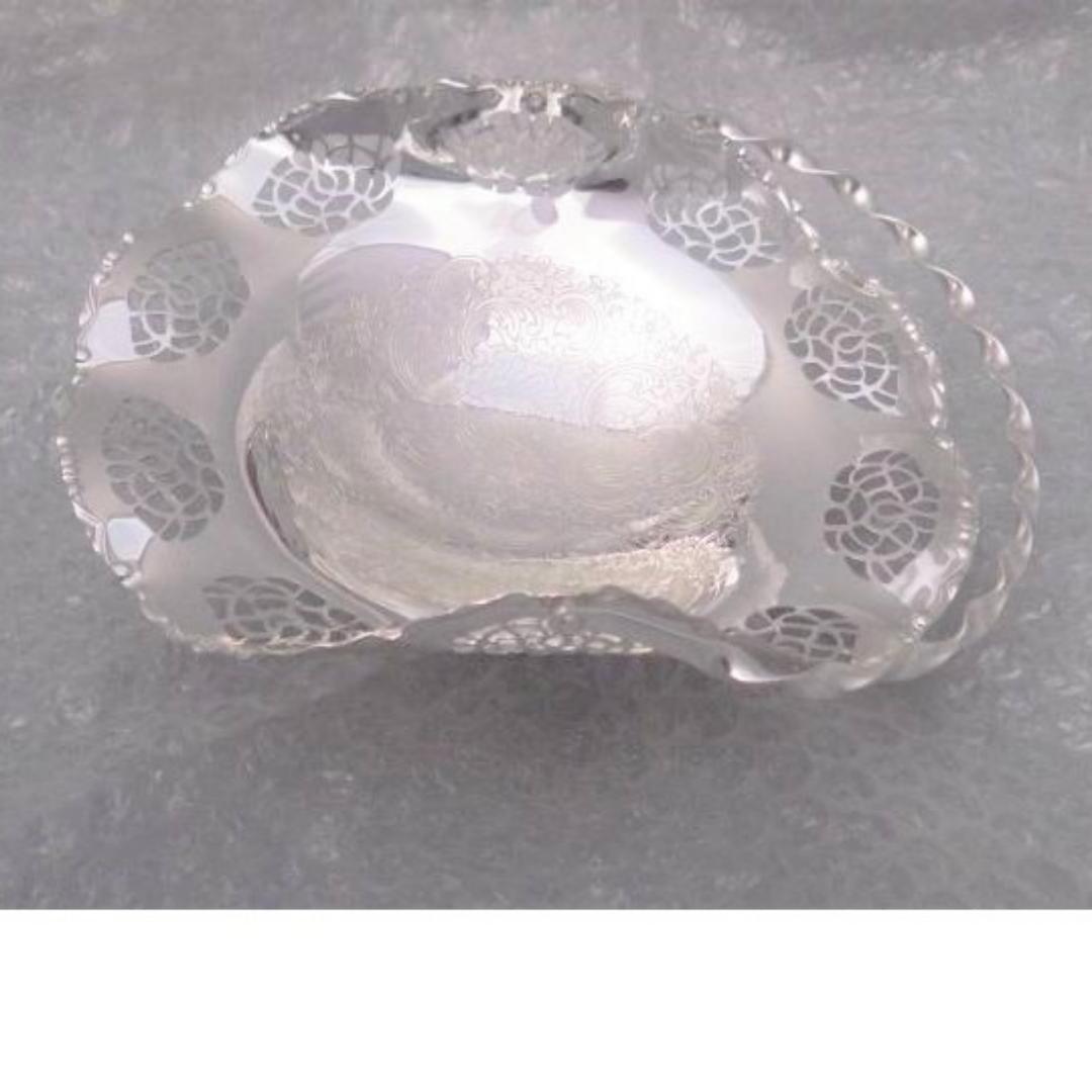 新品 西ドイツ時代製 フルーツバスケット 果物盛かご 純銀鍍金 レア インテリア