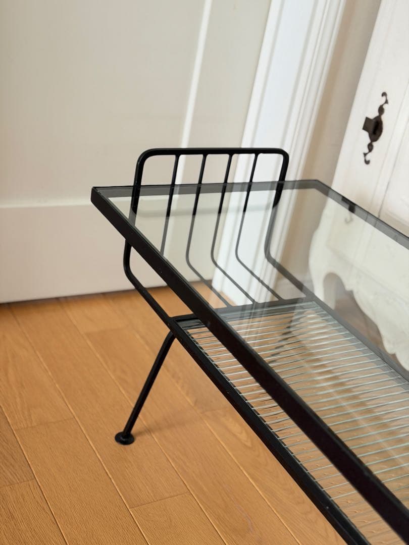 【unico】 アイアン×ガラスのローテーブル、テレビボード