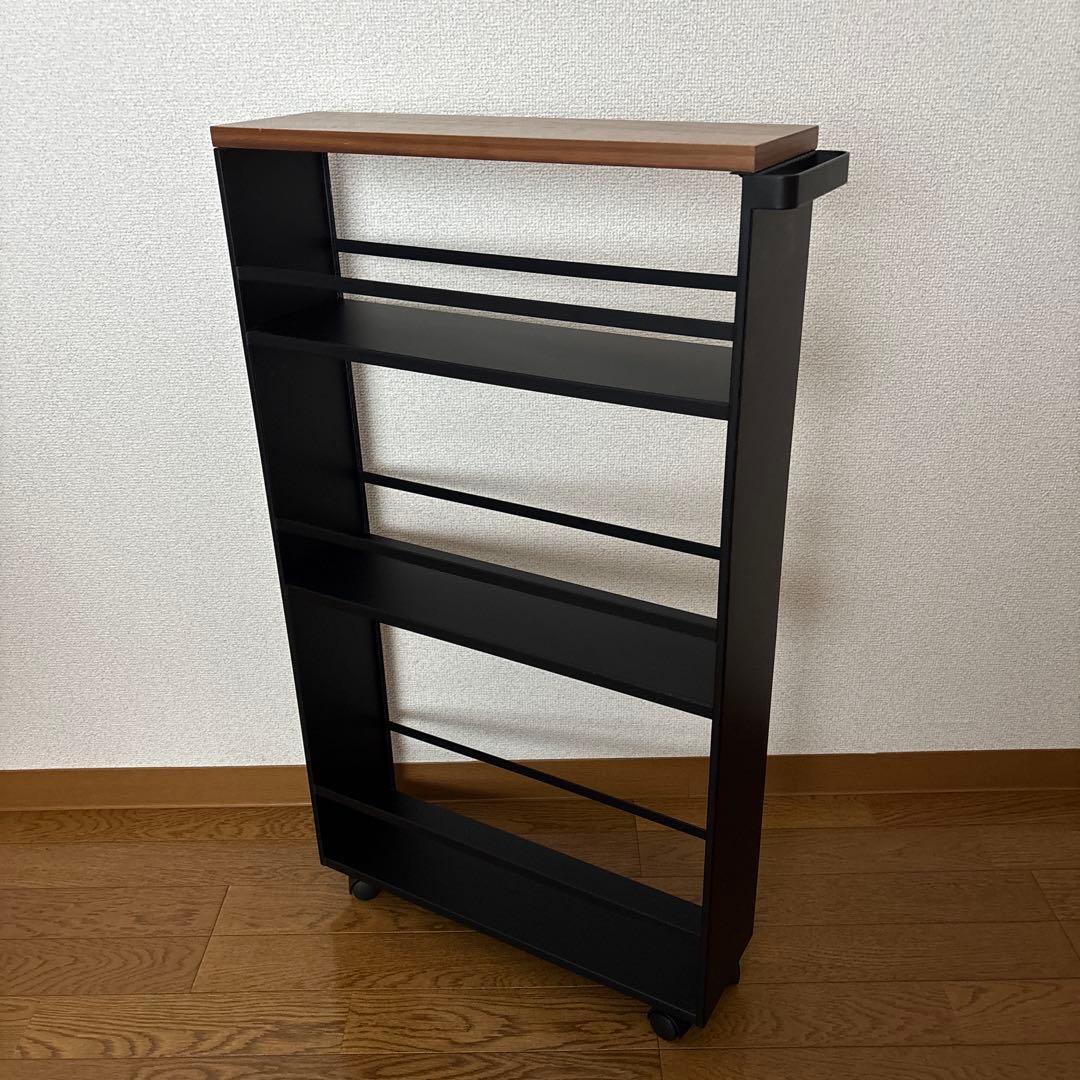 tower ハンドル付スリムワゴン　ブラック