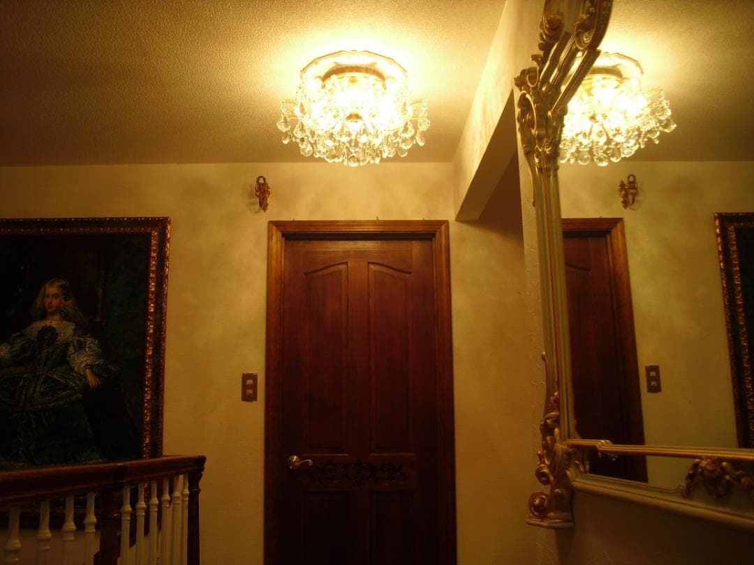 イタリア製 シーリングシャンデリア☆美しいカットと透明感のクリスタルガラス