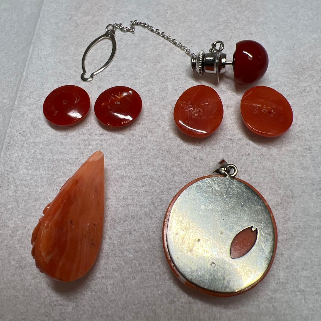 本血赤珊瑚　アクセサリー　色々 19g 東K7-1209☆2F