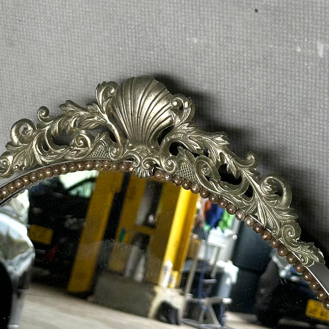 ✦豪華装飾✦ 楕円ヴィンテージ大型ミラー 貴族風 ロココ調デザイン　バロック調