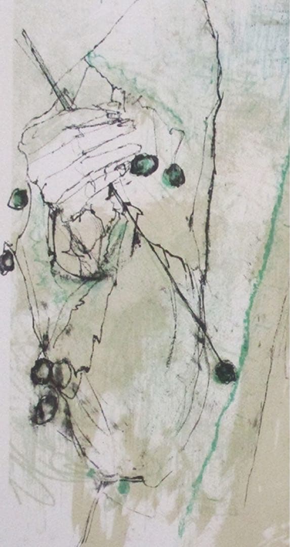 ジャン・ジャンセン『太鼓をたたく男』リトグラフ　ed.92/150. 鉛筆サイン