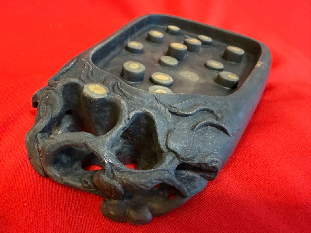 書道具 ★☆ 硯 古硯 端渓硯 すずり 中国美術 書道 端溪 雲龍紋硯 端溪硯