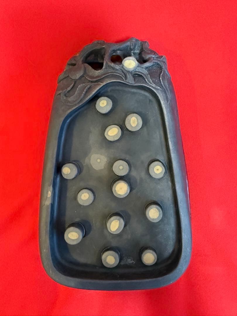 書道具 ★☆ 硯 古硯 端渓硯 すずり 中国美術 書道 端溪 雲龍紋硯 端溪硯