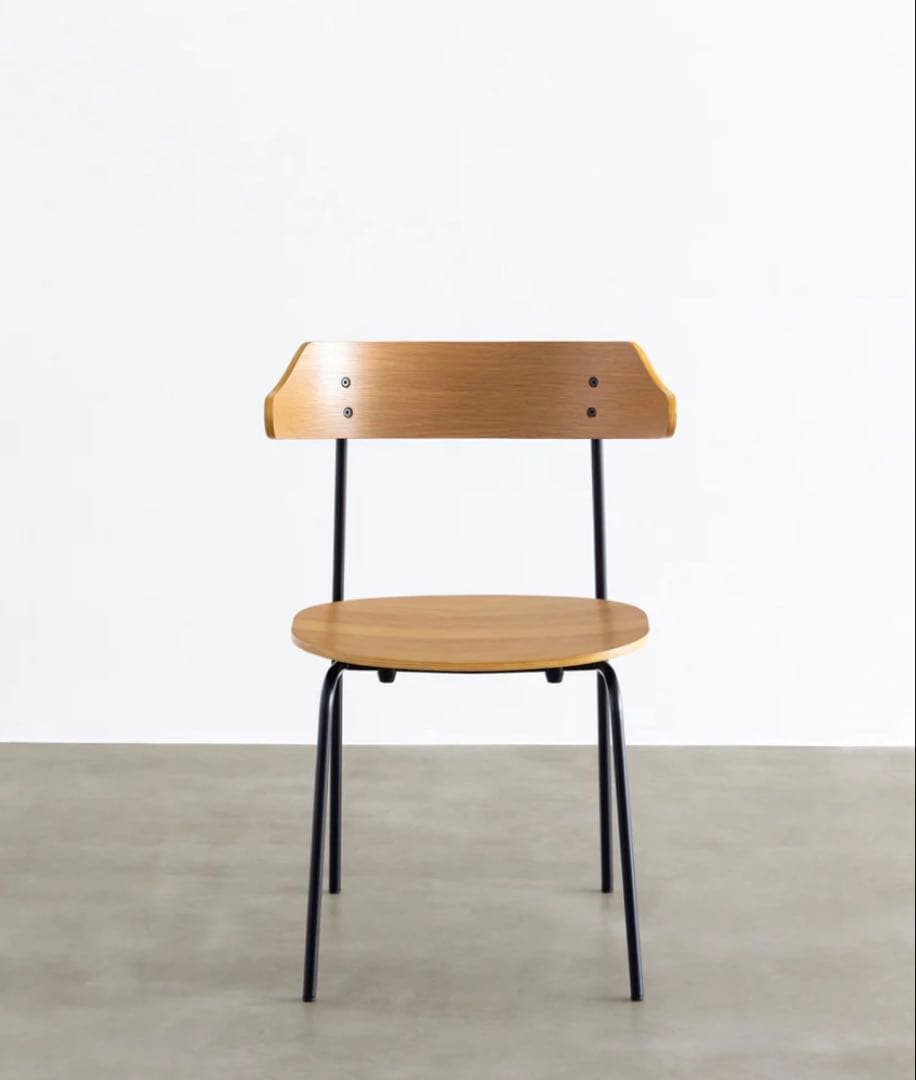 KANADEMONO ✨カナデモノ✨曲線プライウッドチェア美品/木材/アイアン