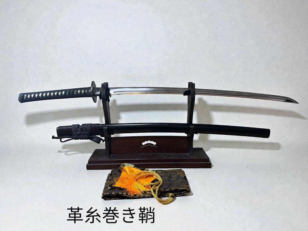 高級本格居合刀】居合用模擬刀 同田貫 本鮫皮 鉄製鍔 砂型硬質刀身