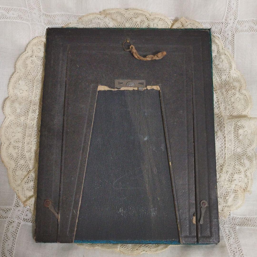 フランスアンティーク　ナポレオン3世フォトフレーム(天使のカード付き)