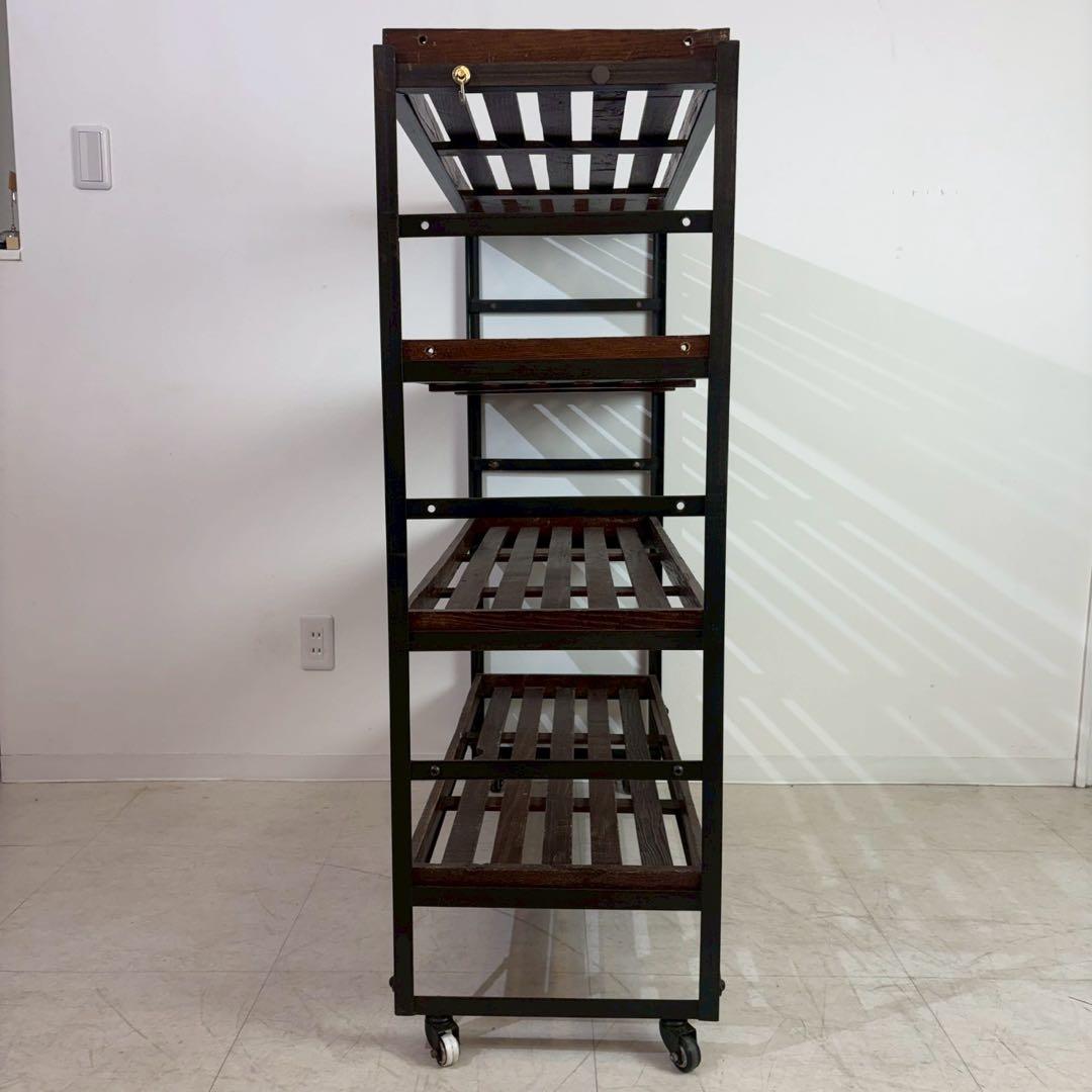 クラッシュゲート　キャスターワゴン　シェルフ　古材