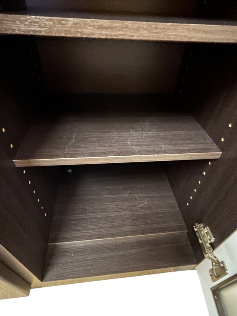 ★美品‼︎ ニトリ レンジボード スライドテーブル ダークブラウン キッチン家具