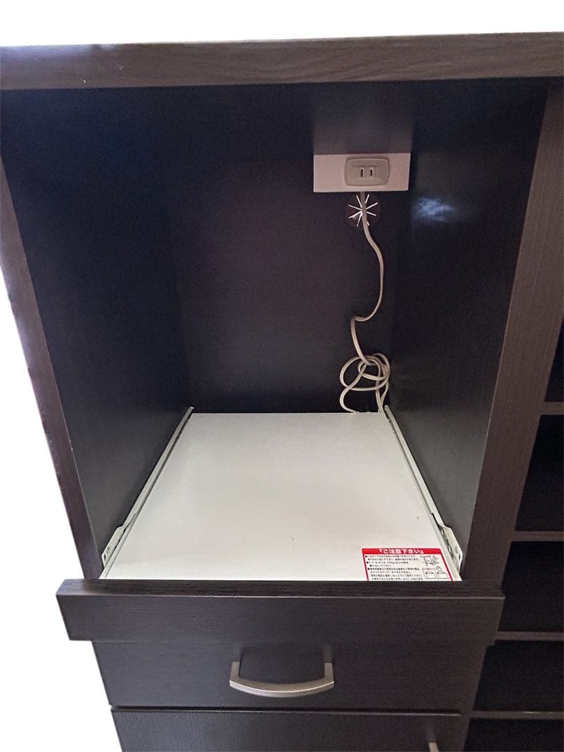 ★美品‼︎ ニトリ レンジボード スライドテーブル ダークブラウン キッチン家具