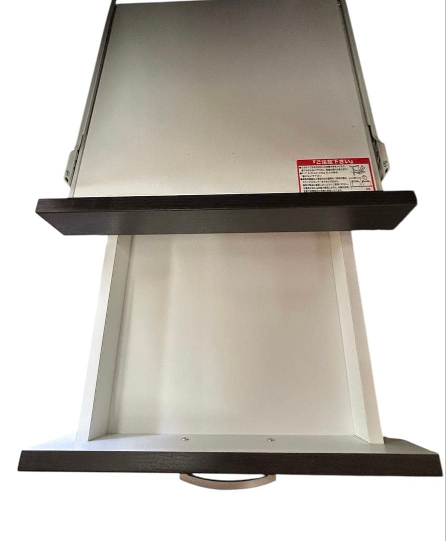 ★美品‼︎ ニトリ レンジボード スライドテーブル ダークブラウン キッチン家具