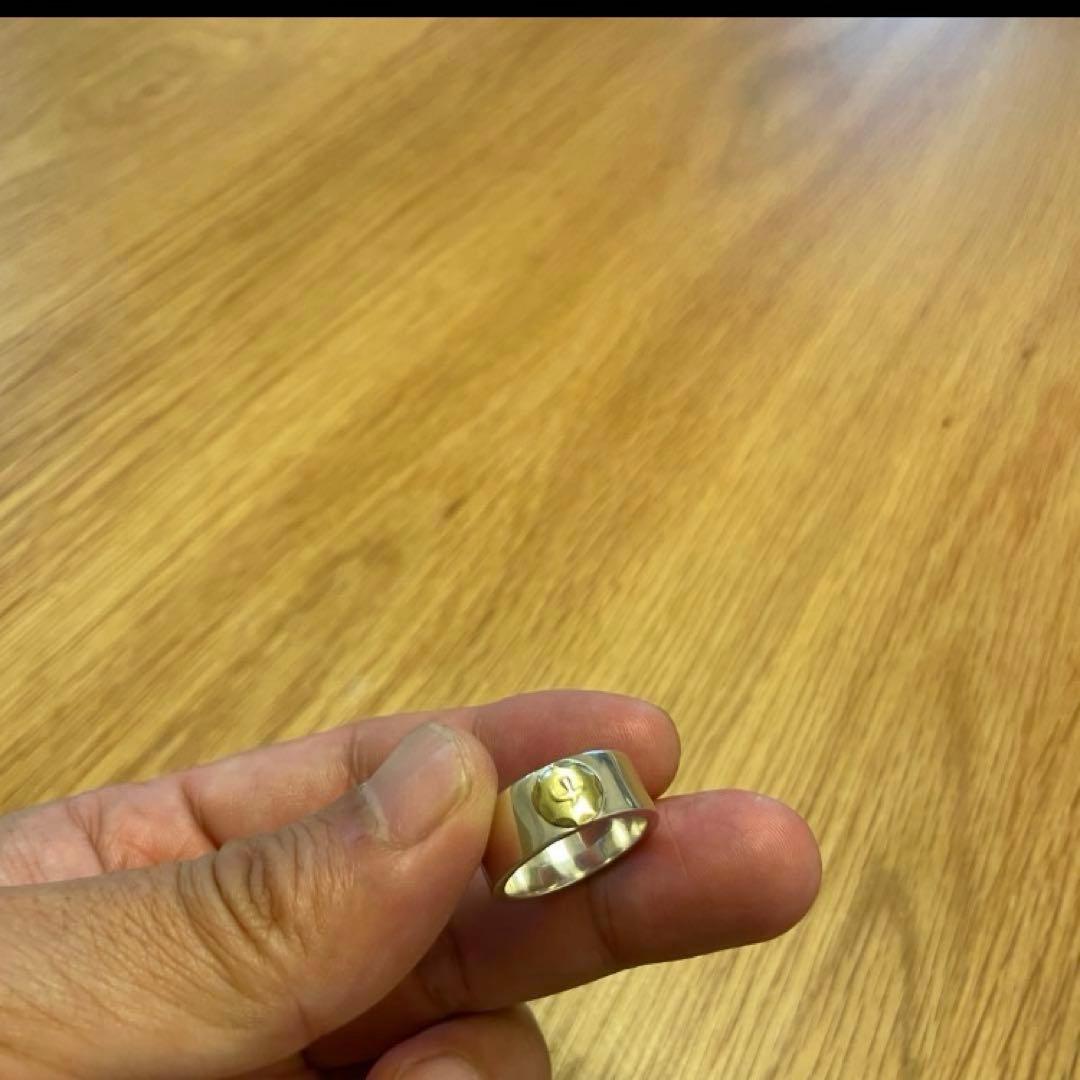 平打ち 印台 リング 指輪 17号 アクセサリー ハンドメイド ノー