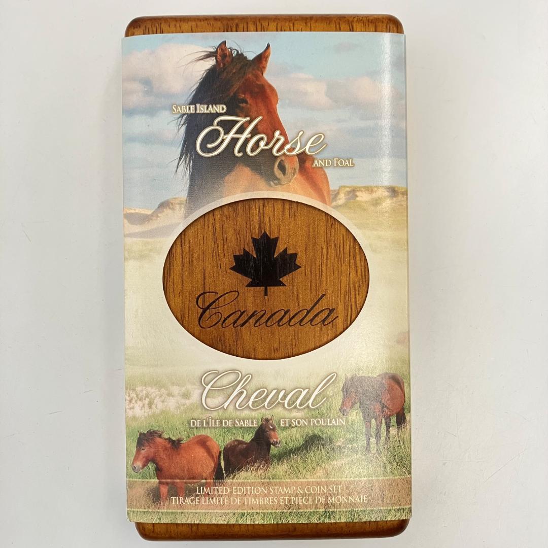 カナダ造幣局発行 Sable島/セーブル 馬 記念コイン＆切手セット 2006年