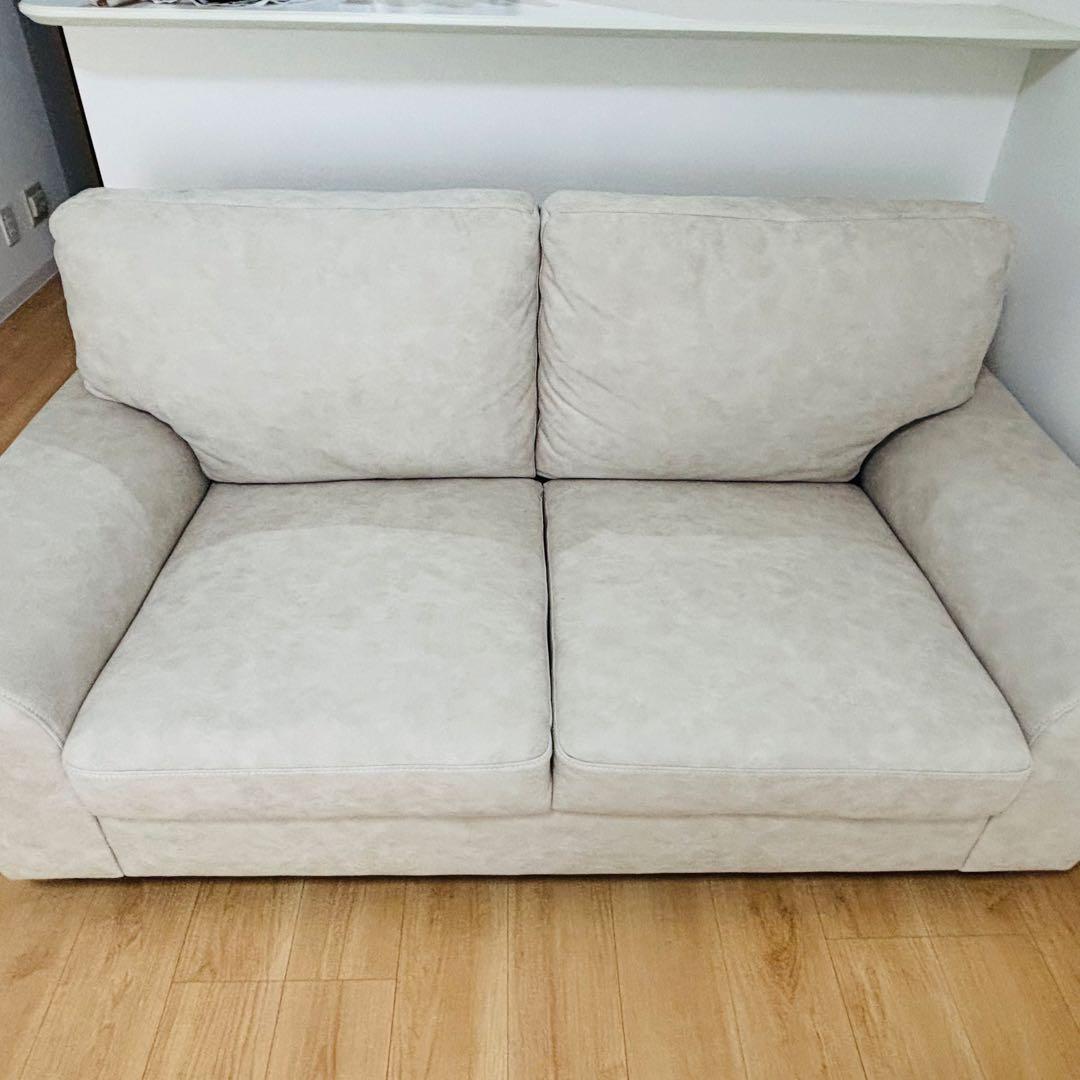【美品】2人掛けソファ/SAKODA/アイボリー