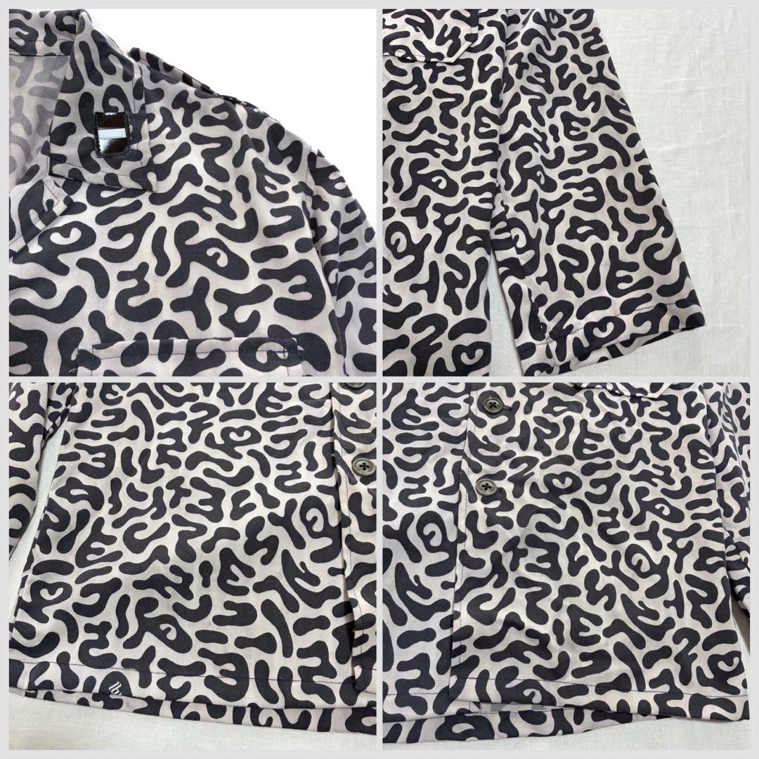 80s 韓国軍 襟章 ワッペン付き HBT バクテリアカモ 迷彩 長袖 シャツ