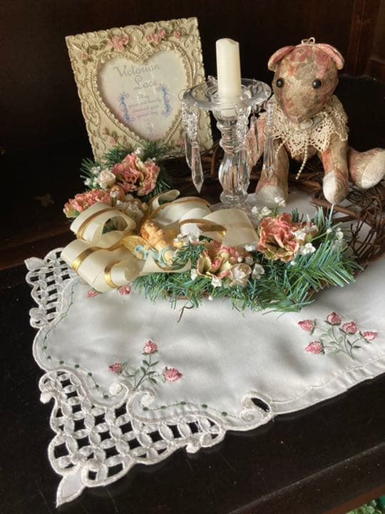 専用ヴィンテージ 薔薇の蕾のエンブレース90センチロングレース