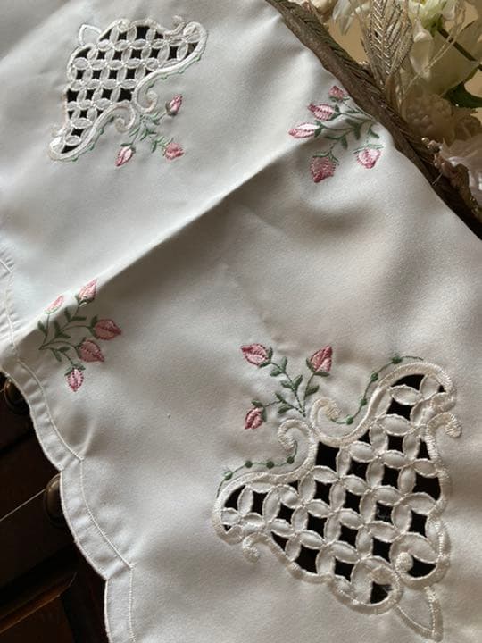 専用ヴィンテージ 薔薇の蕾のエンブレース90センチロングレース