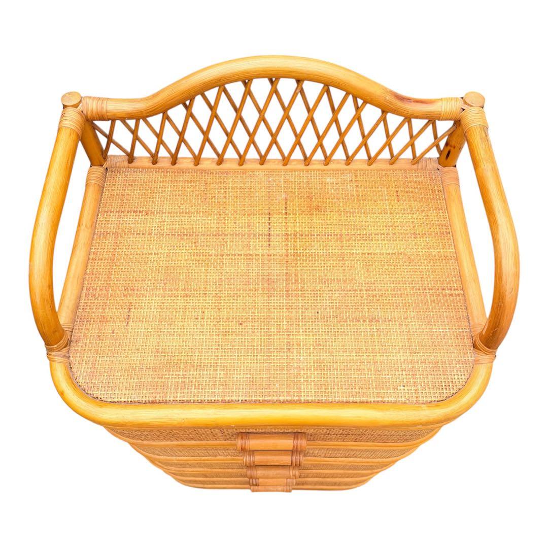 ラタン　5段　籐　棚　チェスト　アンティーク