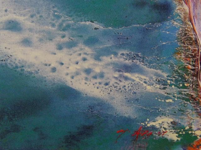 相田幸男、【翔－エトルタ・アヴァル崖】、希少な画集画、新品高級額