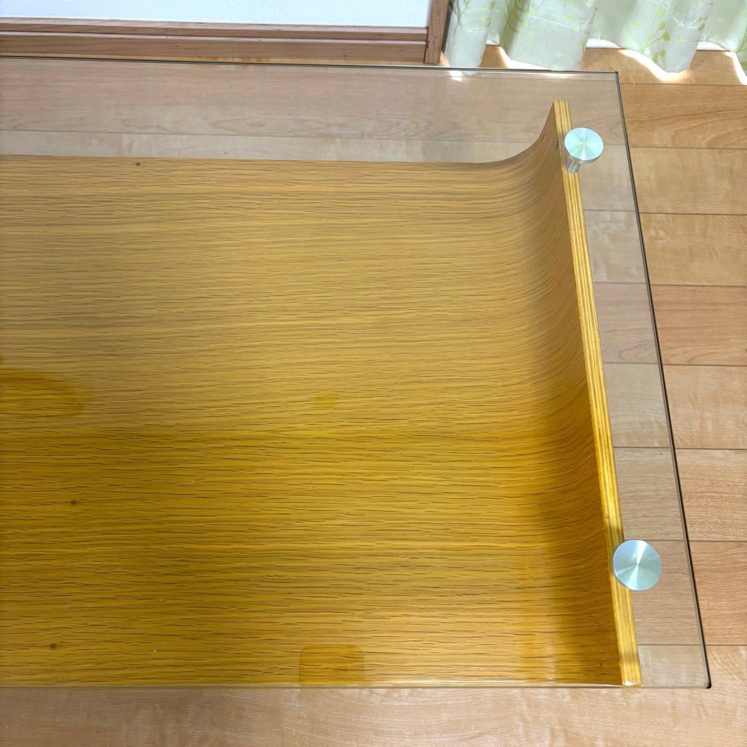 スペースエイジ ミッドセンチュリー 曲げ木 プライウッド ガラステーブル