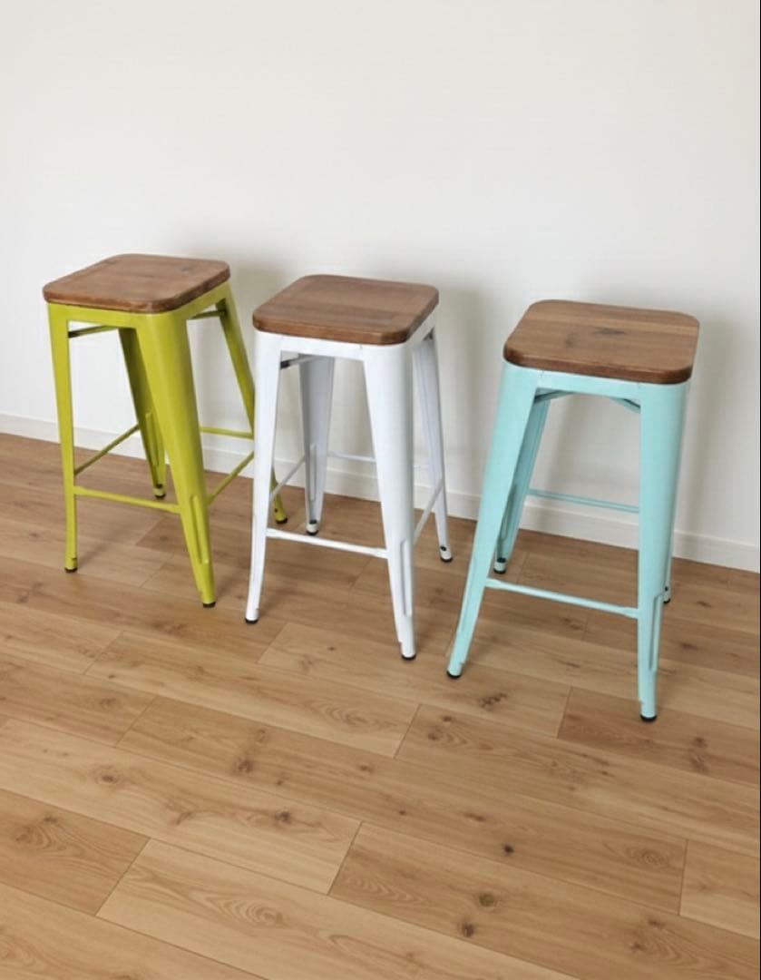 Aスツール木製座面 ⭐︎インダストリアル⭐︎バースツール⭐︎ トリックス リプロダクト