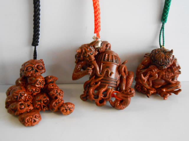 ♯Jut18AEカプセルQミュージアム妖怪根付2立体図百鬼夜行6種