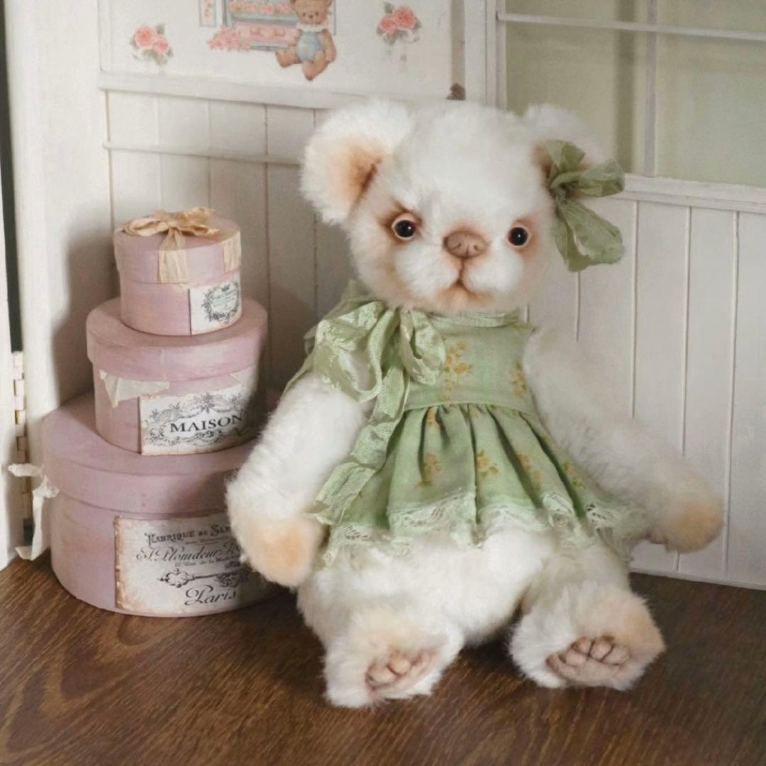 愛おしい白熊さん ぬいぐるみ アーティストベア 海外作家様 くま テディベア