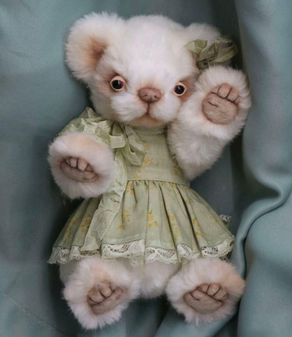 愛おしい白熊さん ぬいぐるみ アーティストベア 海外作家様 くま テディベア