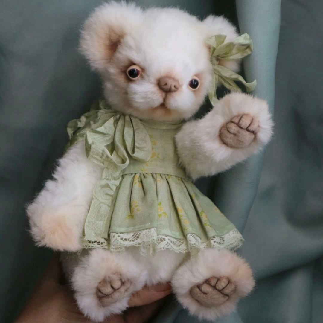愛おしい白熊さん ぬいぐるみ アーティストベア 海外作家様 くま テディベア