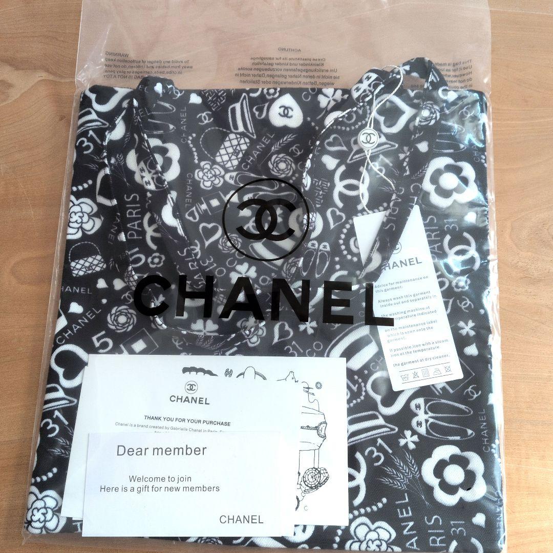 CHANEL トートバッグ ブラック ホワイト