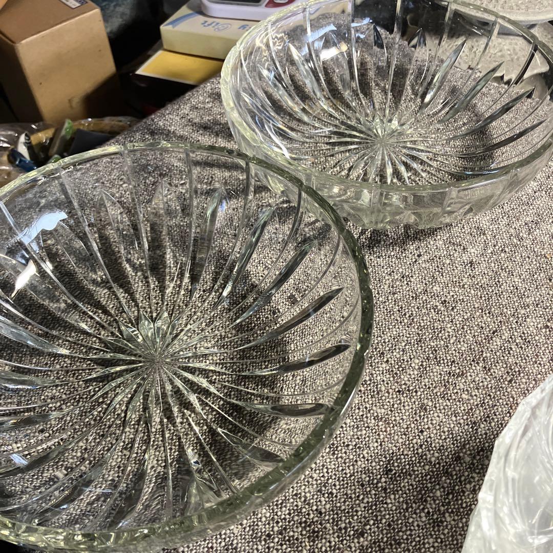 昭和レトロ ガラス製 ガラス食器セット ボウル 皿 鉢 小皿 まとめ売り