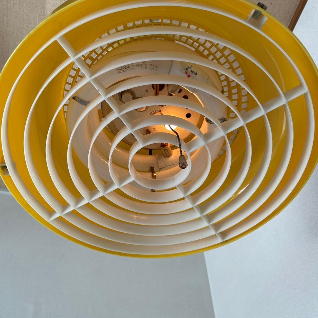 昭和レトロ 東芝 ペンダントライト イエロー 天井照明 ヴィンテージ