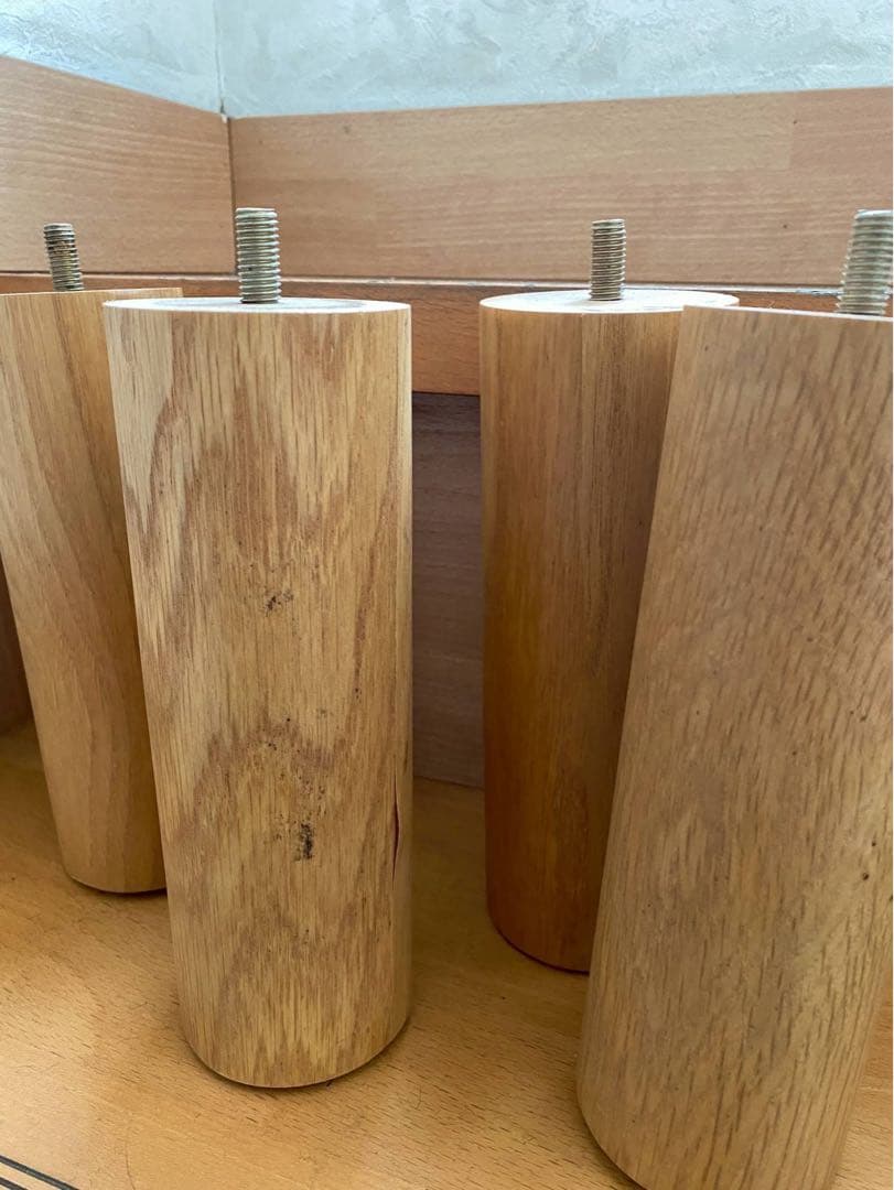 直接引き取りのみ　無印良品 セミダブル ベッドフレーム（オーク材・脚付き）