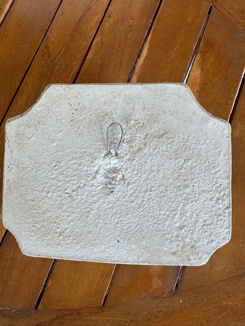 カエルとネズミのtea time ライムストーン　壁掛けオーナメント