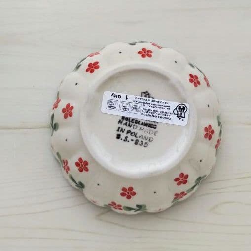 新品　ポーランド 食器 11.8cm ボウル 花 ツェラミカアルティスティチナ