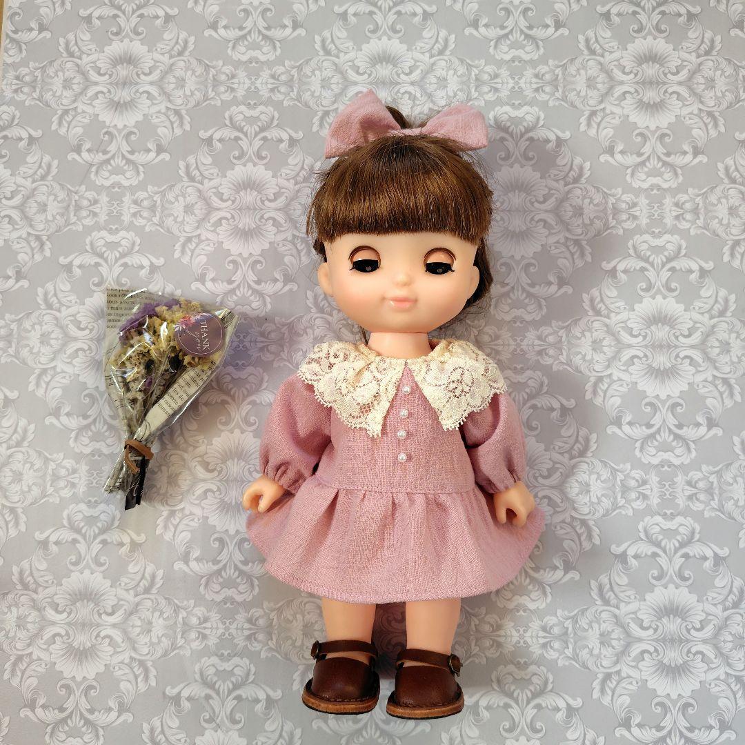 ソランちゃん メルちゃん ローウエストのワンピースセット（ピンク