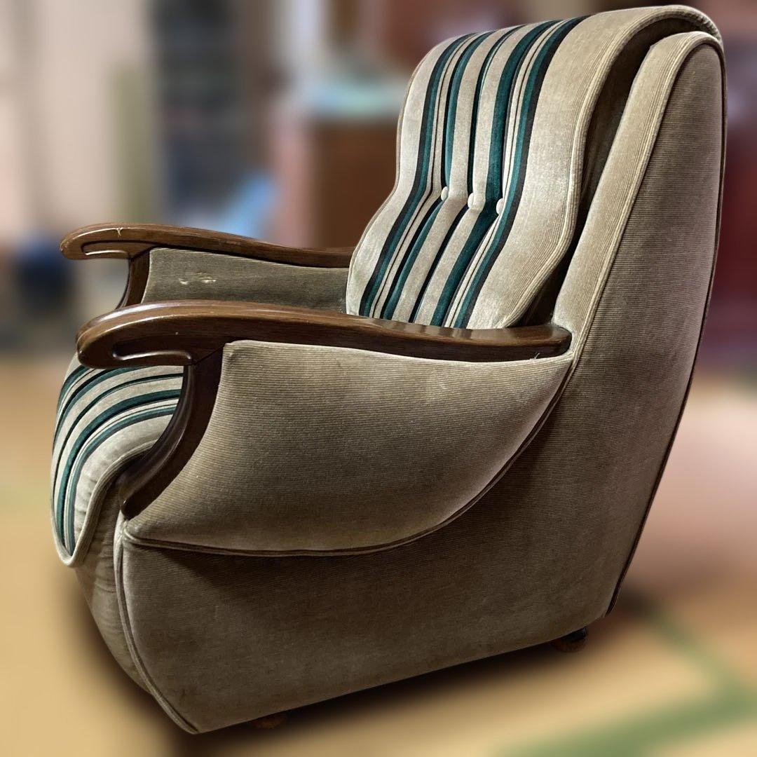 ソファ 昭和レトロ ストライプ